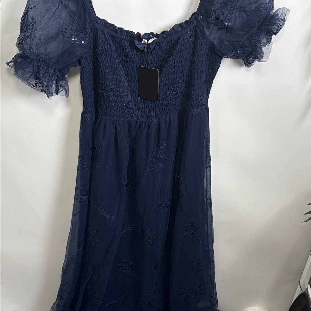 Elegant Navy Blue Maxi Dress